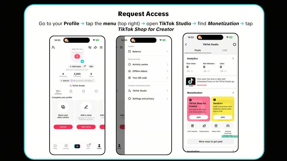 Πώς φτάνεις στο TikTok Shop για Δημιουργούς μέσα από το TikTok Studio